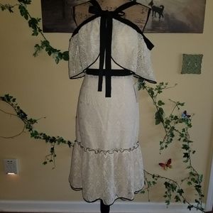 Boston Proper Lace Cold Shoulder Dress x-small